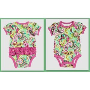 Vera Bradley Baby Tutti Frutti Ruffled Bottom Bodysuit Boxed Sz 3-6 Months NEW